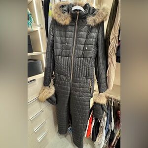 Domenica Italian Style Snowsuit with Fur Hood & Mittens
